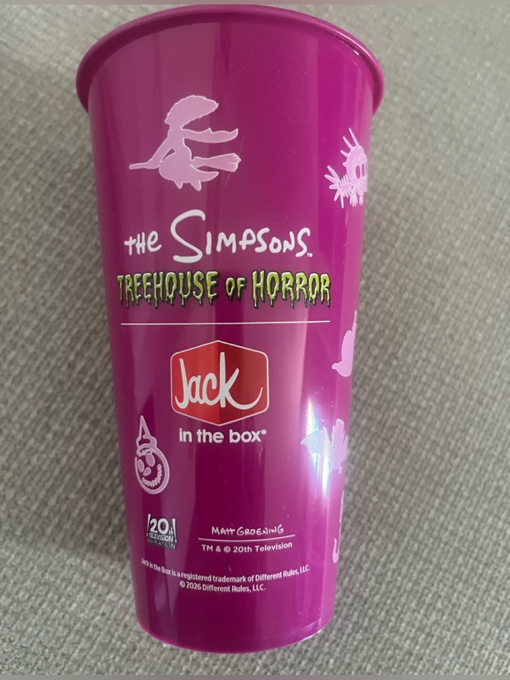 Jack in the Box Simpsons glow in the dark cup - Picture 2 of 5